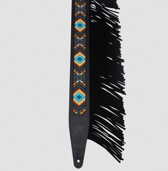 MG317BOI-BLK Crazy Horse Outlaw Series Ремень для гитары, кожаный, черный, Levy's