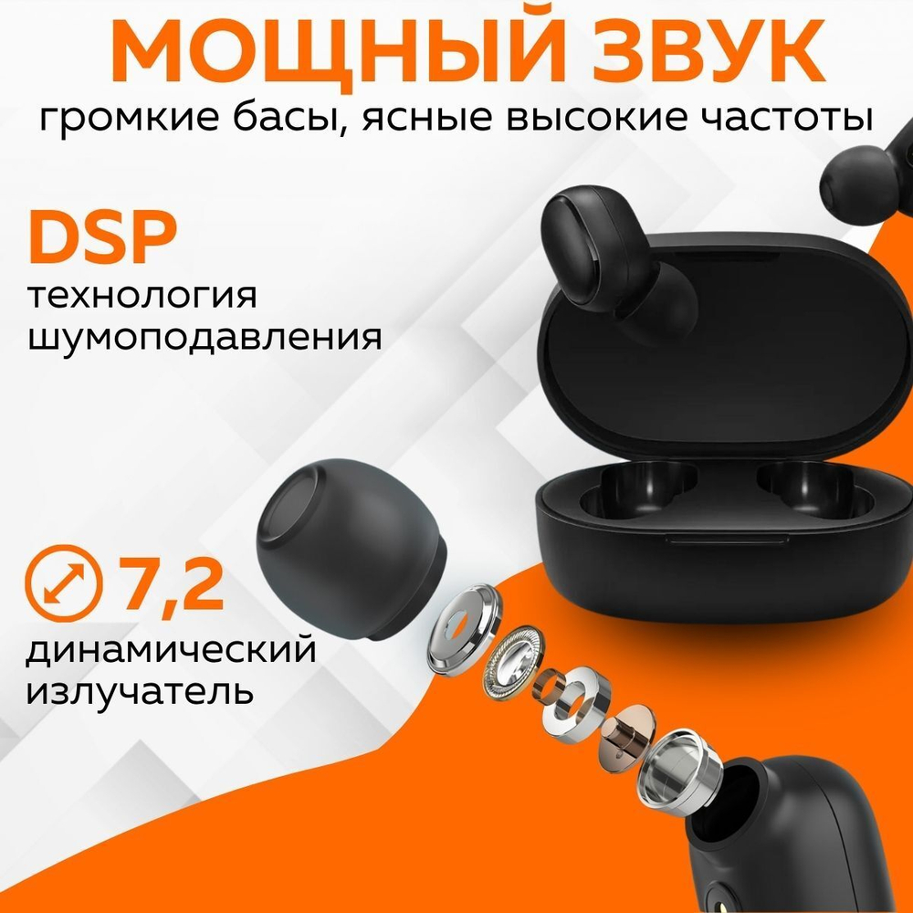Наушники беспроводные Xiaomi Earbuds Basic 2, черные