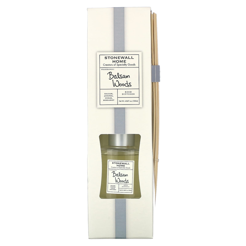 Stonewall Kitchen, Stonewall Home Reed Diffuser, бальзамический древесный бальзам, 120 мл (4,06 жидк. унции)