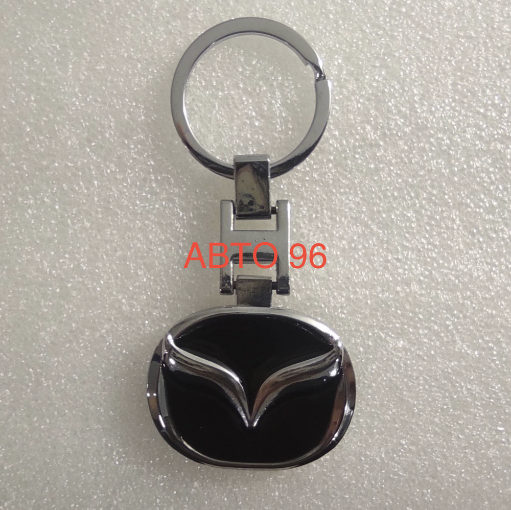 Брелок "Mazda" металлический (черный фон) (1 шт.) Оптом