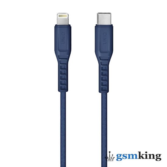 Uniq FLEX USB-C to Lightning Short Cable (1.2m) Blue