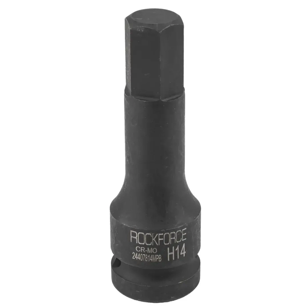 Головка-бита 6-гранная ударная 14мм,1/2'' RockForce RF-24407814MPB