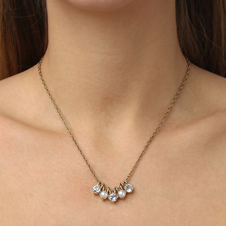 Колье Dyrberg Kern PHILA SG CRYSTAL / WHITE PEARL 480112