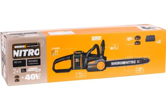 Аккумуляторная цепная пила WORX NITRO WG385E