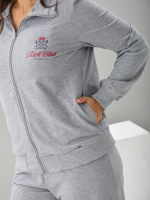 Костюм с брюками КБ-384/серый-меланж-п