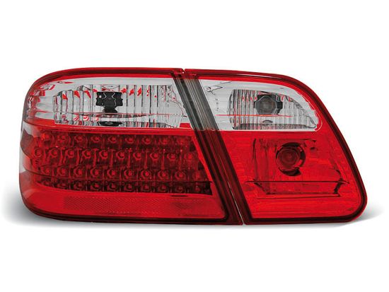 Задние фонари Mercedes E W210 red white led