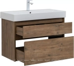 Тумба с раковиной Aquanet Nova Lite 249954 85 дуб рустикальный