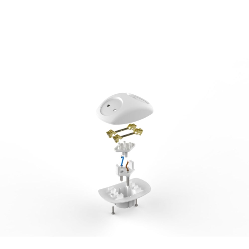 Разветвитель электрический ЭРА SPx-2-W на 2 розетки без заземления 10А белый | Тройники