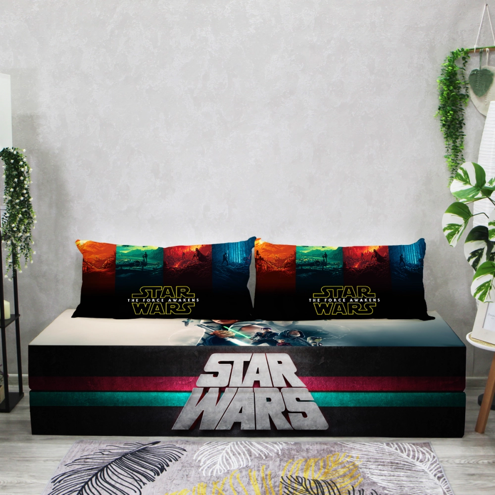 Бескаркасный диван кровать раскладной "Star Wars"