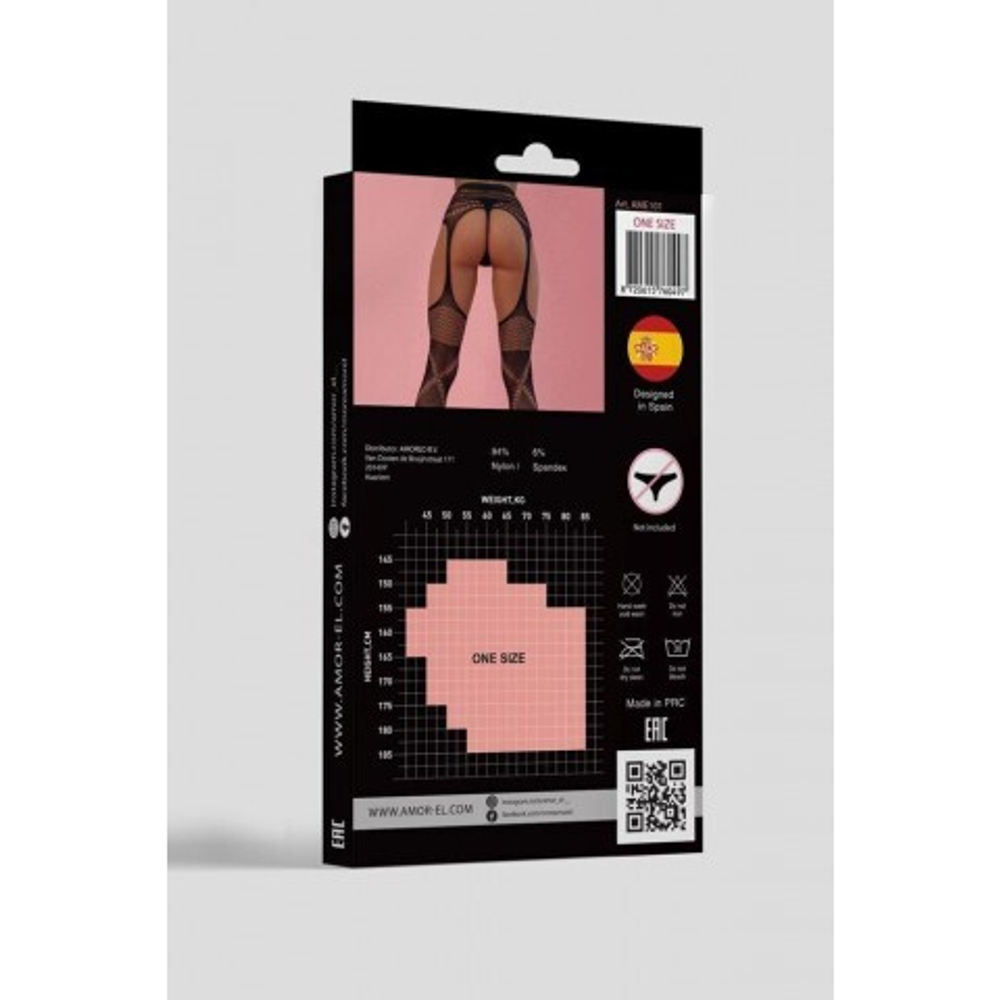 Чулки в сетку с поясом Amor EL Balboa (S/L)