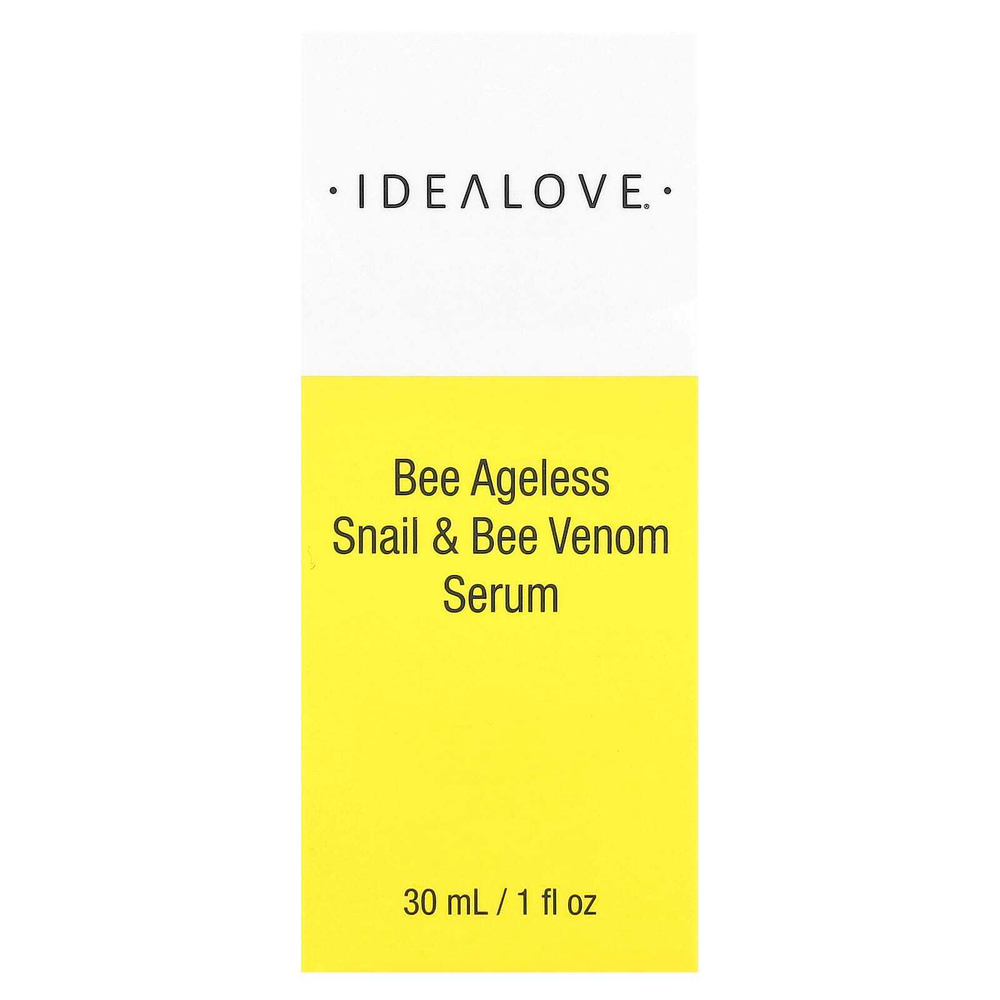 Idealove, Bee Ageless, сыворотка с улиткой и пчелиным ядом, 30 мл (1 жидк. унц.)
