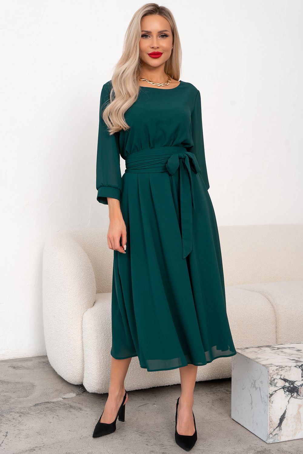 Платье Виржиния (зеленый)-52р-р Р11-1240/2 Nikol