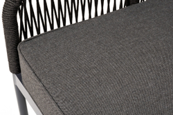 "Канны" модульная угловая лаунж-зона из роупа (веревки), цвет темно-серый