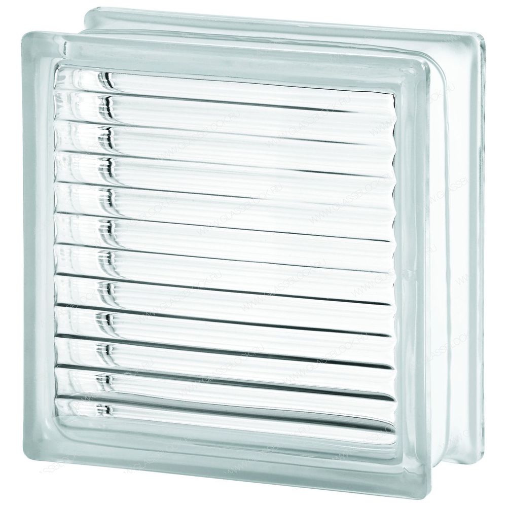 Стеклоблок Vitrablok Параллель 190x190x80 - Бесцветный