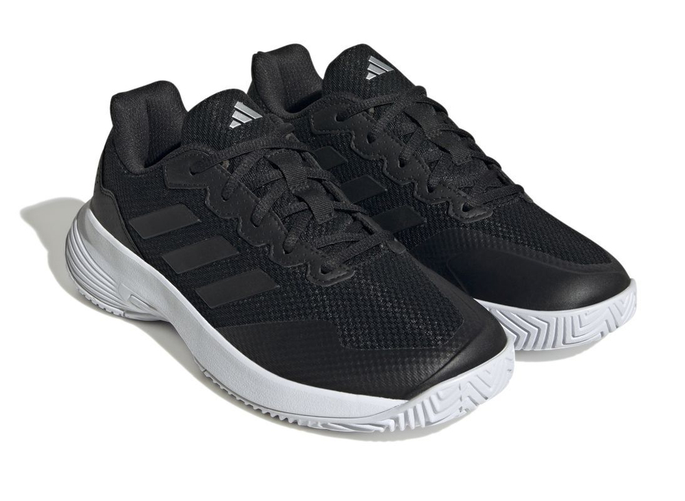 Женские Кроссовки теннисные Adidas GameCourt 2 W - core black/core black/silver metallic