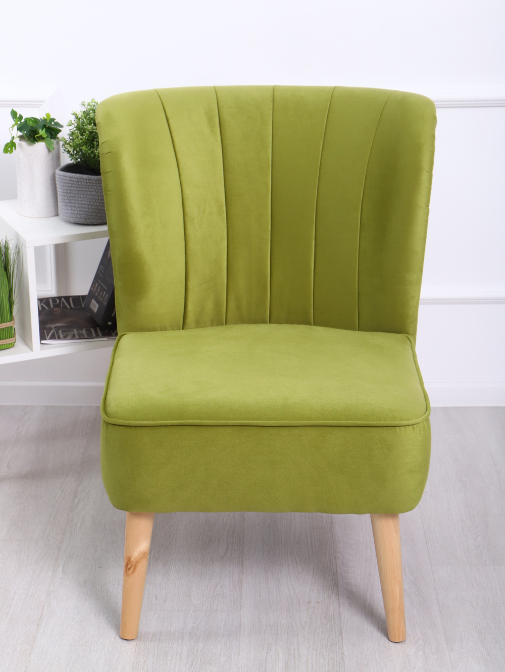 Кресло "Donatello" антивандальный велюр эпл/натурал