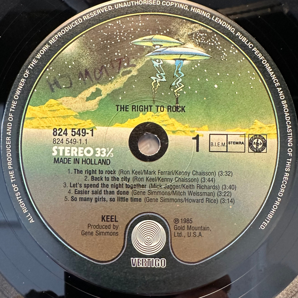 Keel - The Right To Rock (Голландия 1985г.)