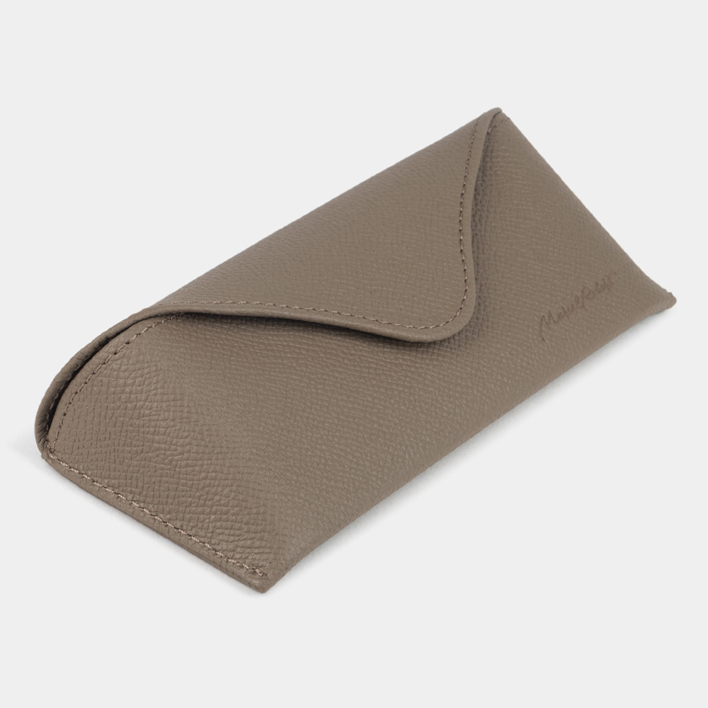 Футляр для очков Vision из кожи сафьяно, бежевого цвета