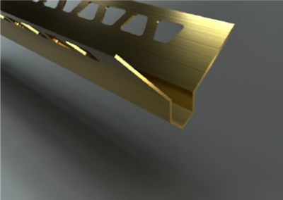 Наружный профиль для керамической плитки ZAVS, нержавеющая сталь полированный