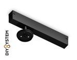 A2545 BK черный  крепеж трековый для корпуса DIY D60mm  232*60*80