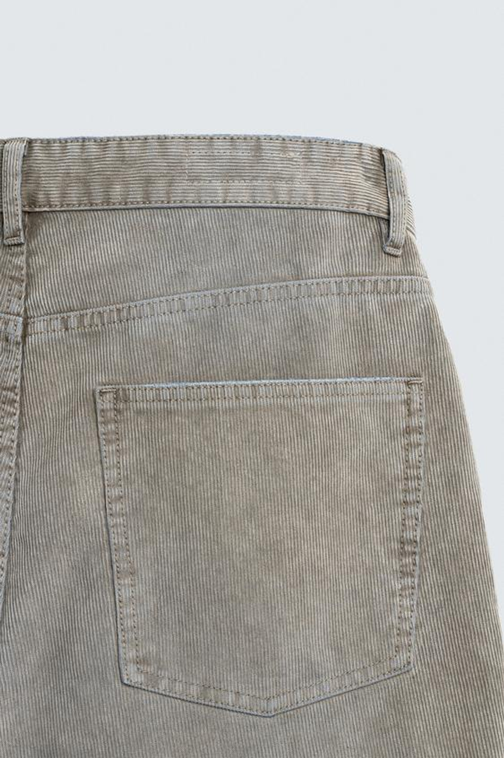 ZARA РАСКЛЕШЕННЫЕ БРЮКИ ИЗ ВЕЛЬВЕТА - LIMITED EDITION, СВЕТЛО-СЕРЫЙ