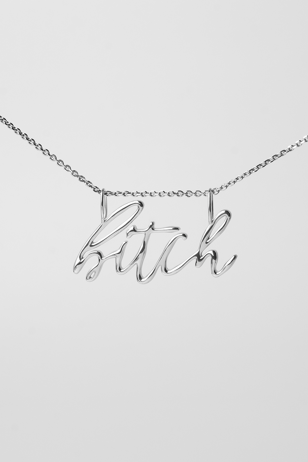 Подвеска из серебра "B!tch"