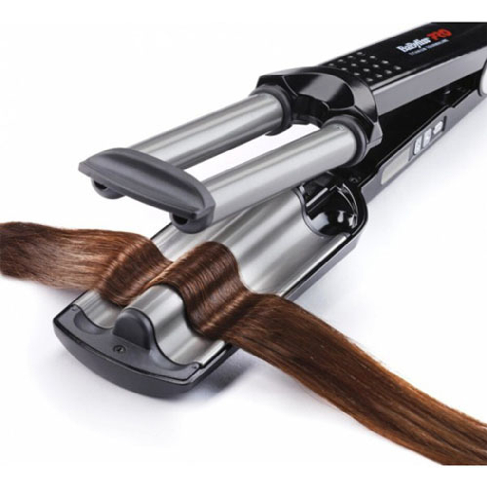 Плойка тройная 19мм с терморегулятором титан+турмалин BaByliss BAB2369TTE