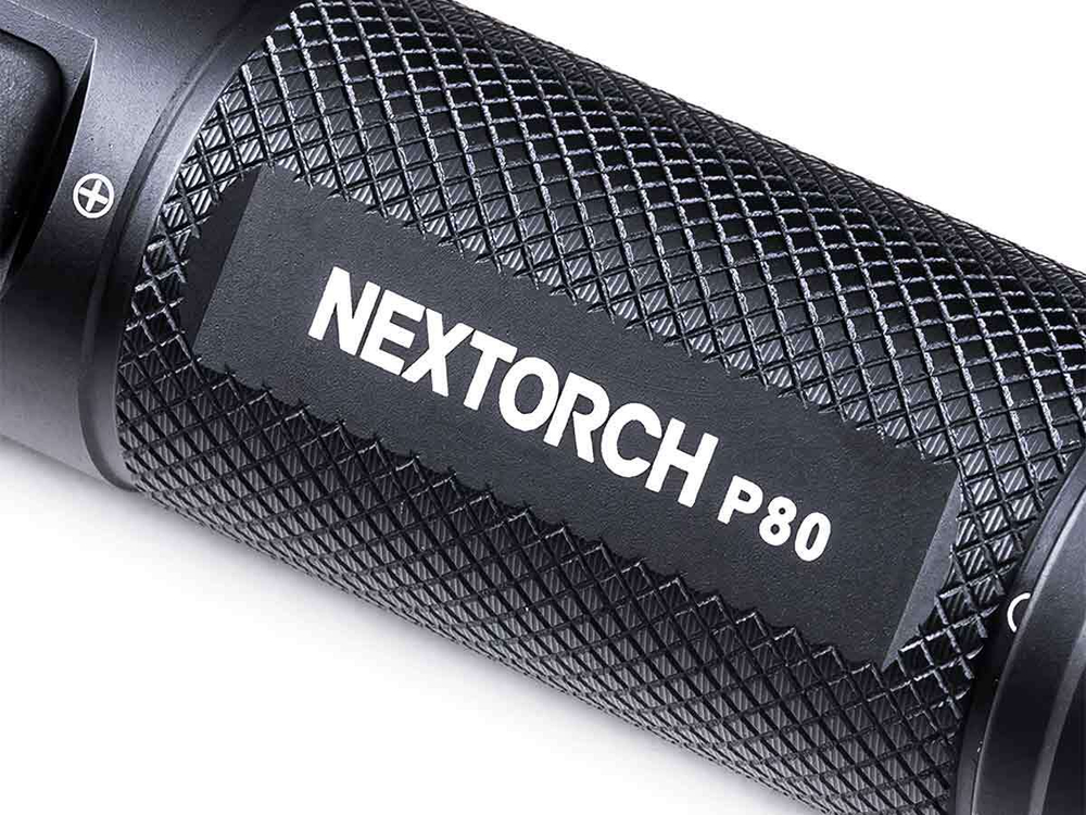 Тактический фонарь Nextorch P80 One-step Strobe Duty, 1300 lm, 4 режима, анодированный алюминий, 18650, IPX7, 222г