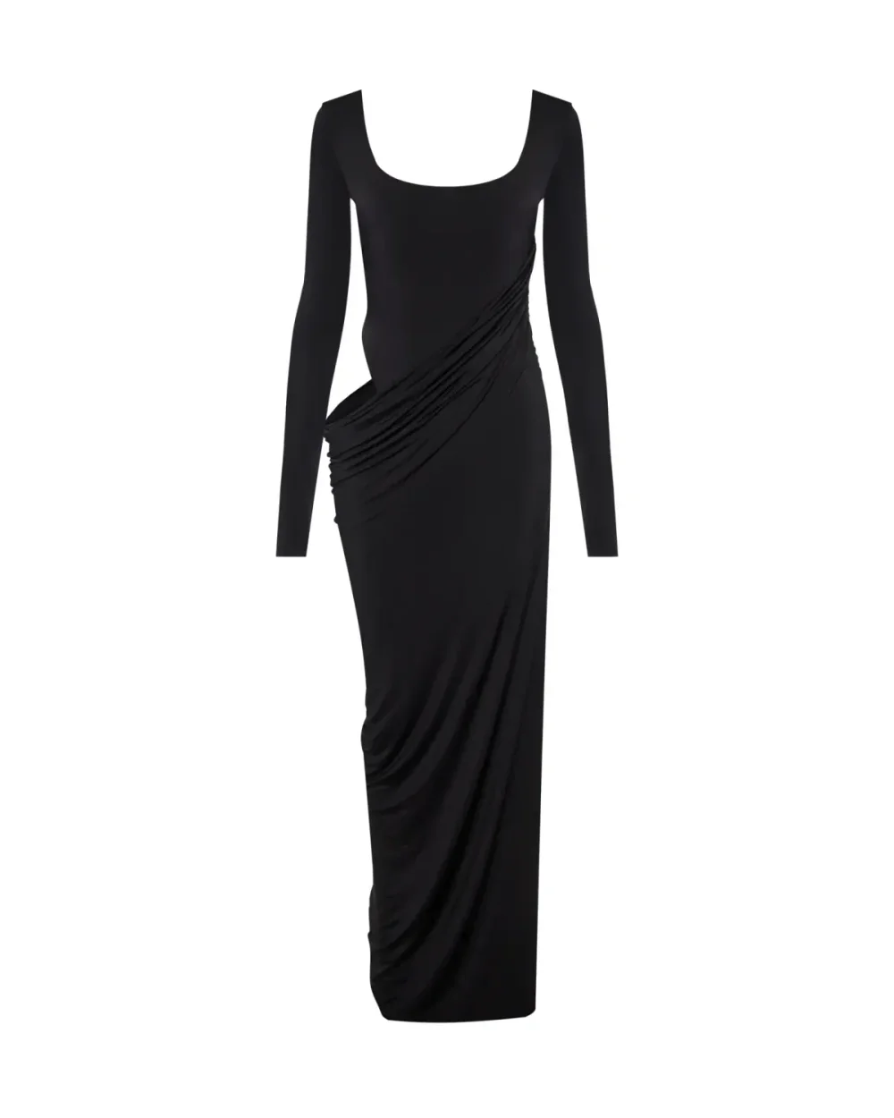 Платье Wave sleeve, Черный