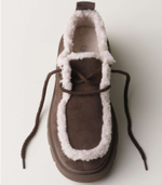 Замшевые полуботинки INUIKII Mocabee curly brown на меху