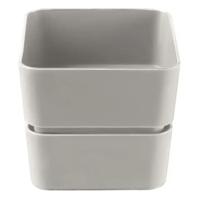 Кашпо для цветов пластиковое 0,45л «Фиори» Серый жемчуг