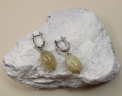 Серьги с натуральным цитрином "Цитриновая искра"