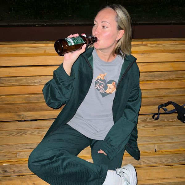 Футболка оверсайз #5 серая - фото 3