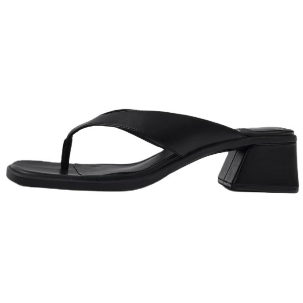 CAMPER Rubber Sole Abrasion Resistant Flip Flops Women"s Black