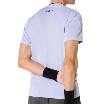 Мужская теннисная футболка Asics Match Short Sleeve Night Energy - seastorm