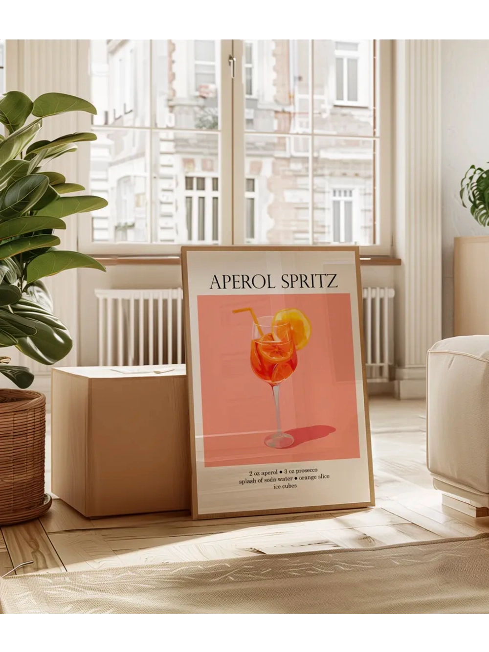 постер 30х40 см интерьерный на стену без рамок Апероль