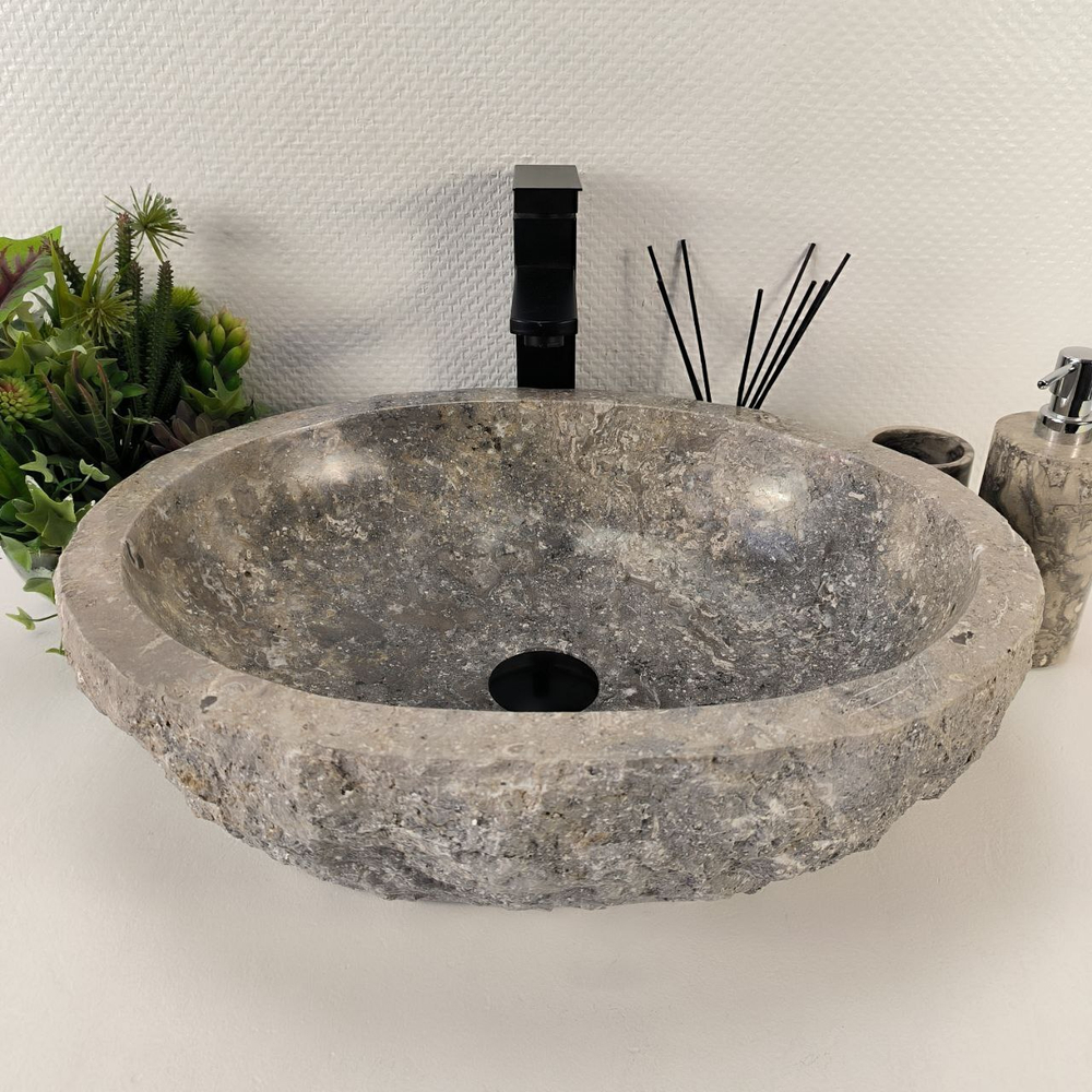 Раковина из мрамора Erozy Grey EM-64816 51*41*16 0188