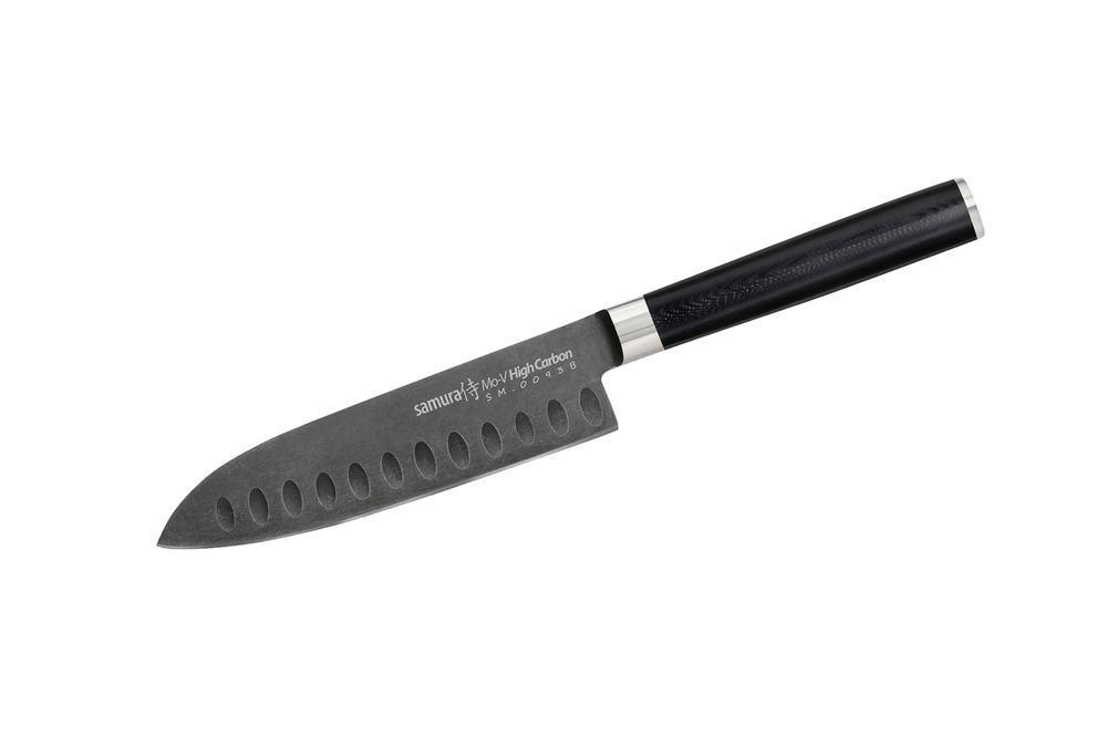 Нож кухонный Сантоку 138мм Samura Mo-V Stonewash SM-0093B