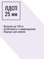 Мебельный щит 80*160 см Белый ЛДСП EGGER 25 мм с кромкой 2 мм