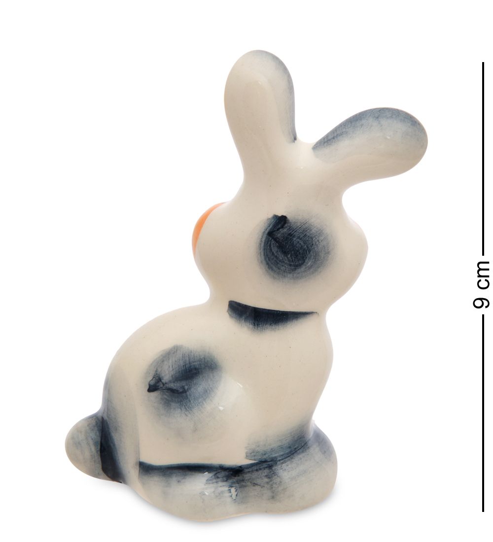 ГЛ- 823 Фигурка «Заяц» цв. (Гжельский фарфор)