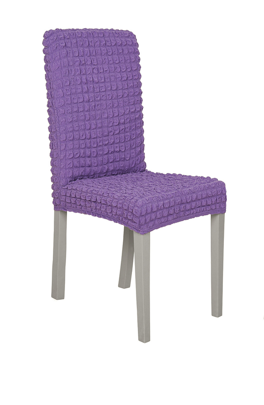 Чехол на стул без оборки со спинкой, цвет Лиловый