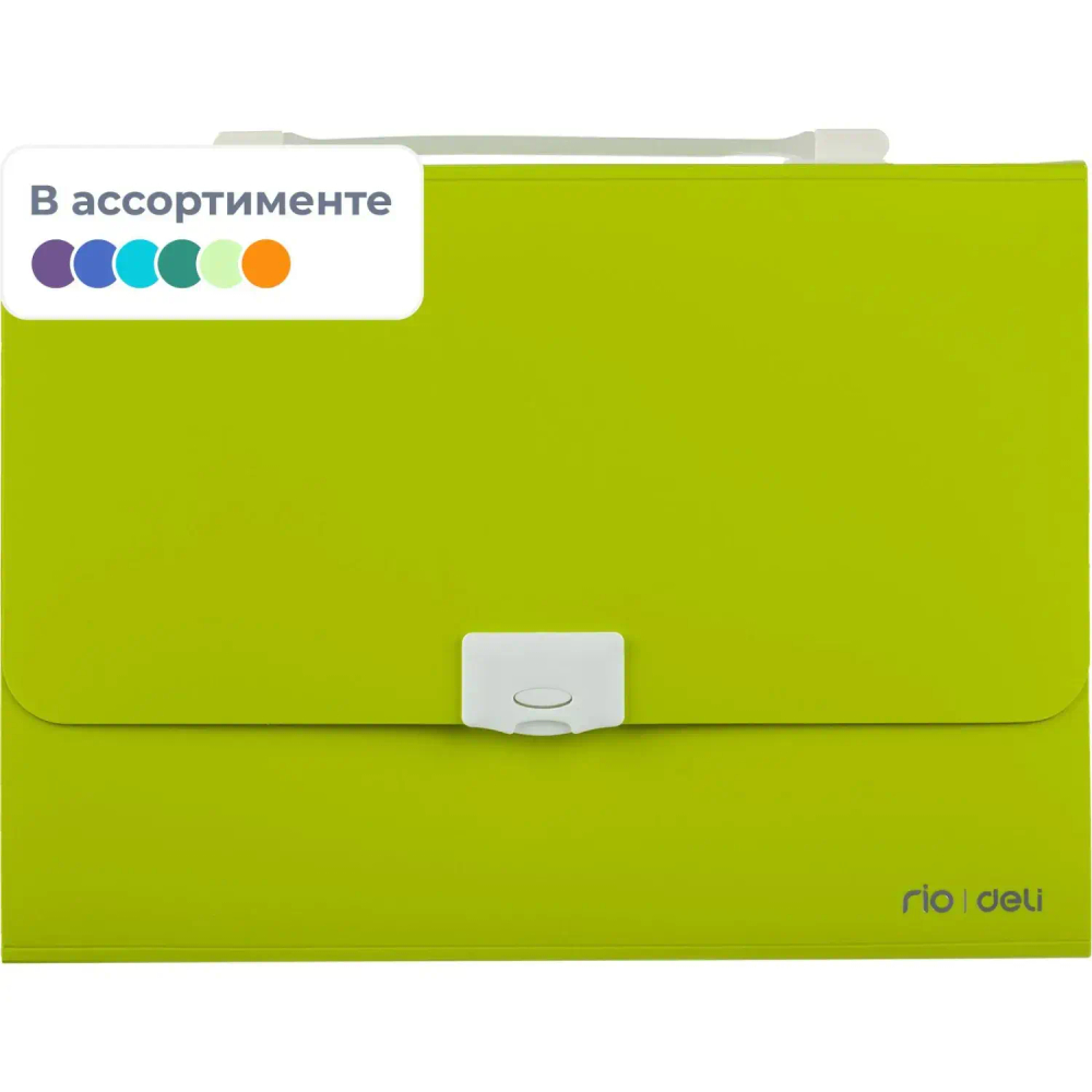 Папка органайзер Deli Rio, А4, 7 отдел., цвет в асс, E38125