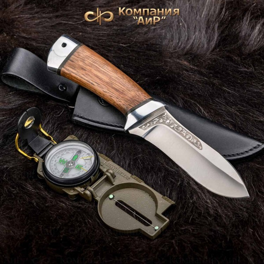 Нож АиР Скинер 95х18 орех