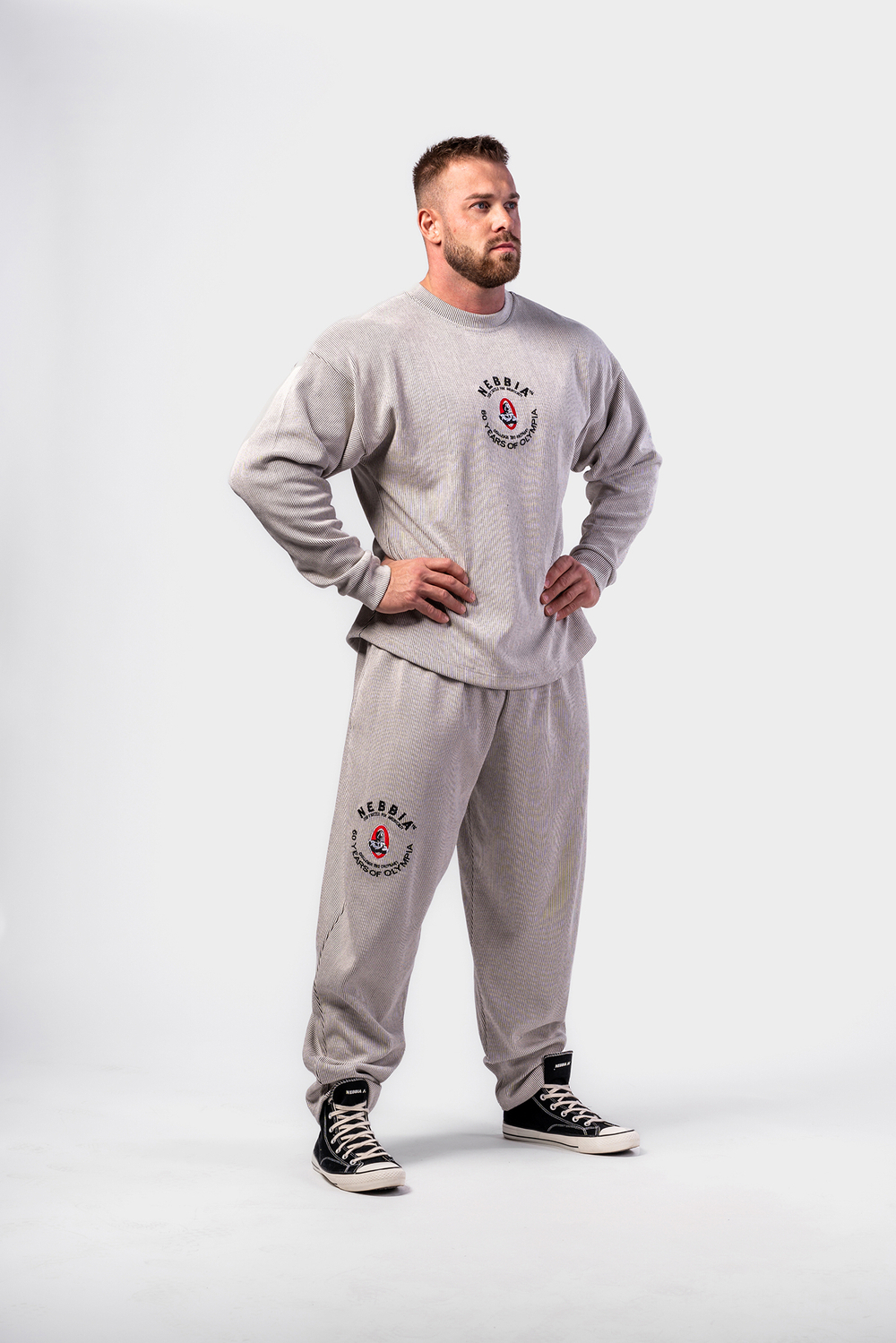 Свитшот Oversized Pullover SIGNATURE 797 Светло серый