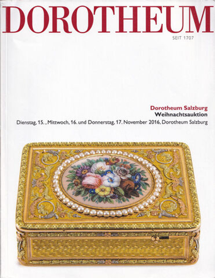 Каталог аукциона Dorotheum, Вена, Рождественский аукцион от 15-17 ноября 2016 года
