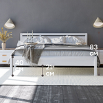 Кровать 160х200, Мадейра, из массива дерева, с основанием, белая, Dipriz