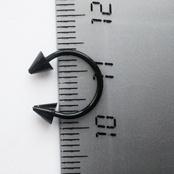 Микроциркуляр (подкова) 10 мм для пирсинга с конусами 4 мм. Медицинская сталь. 1 шт