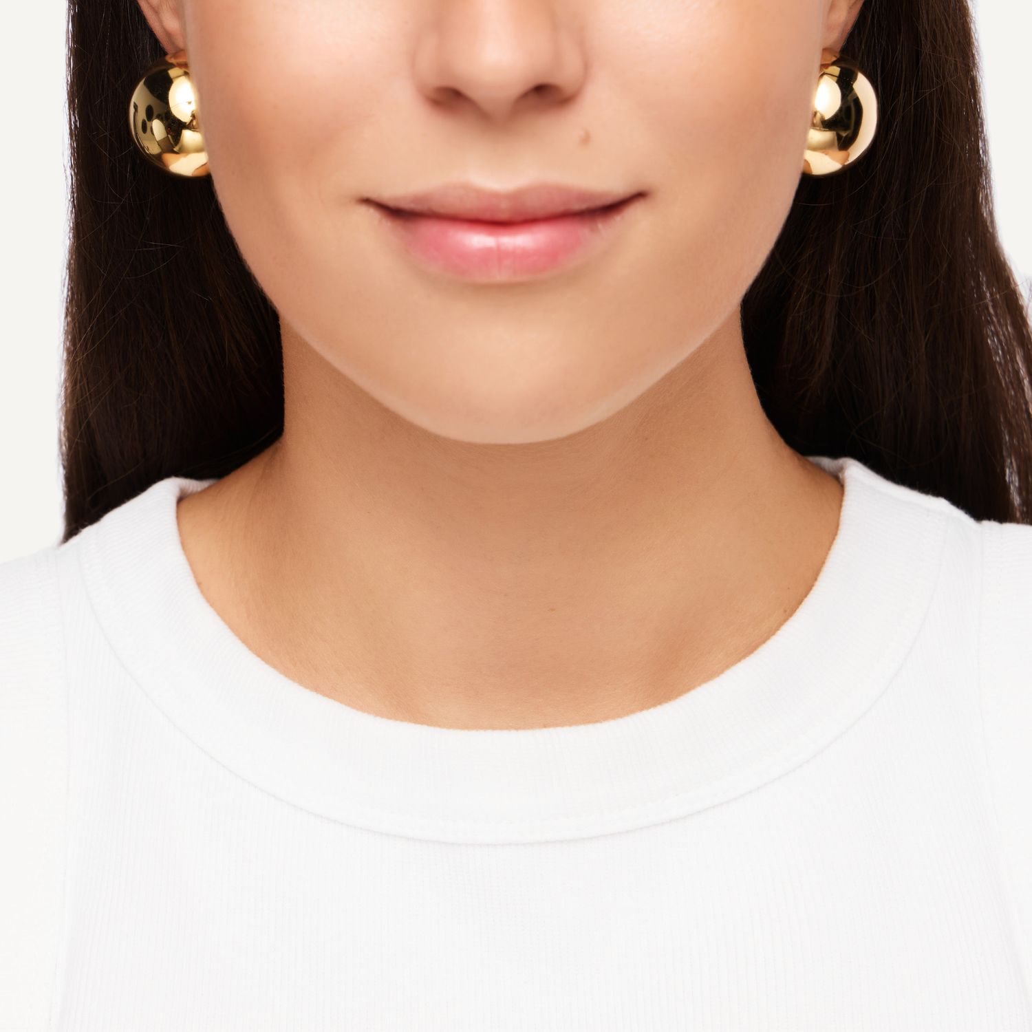 Клипсы Plain Dot Earrings - Gold