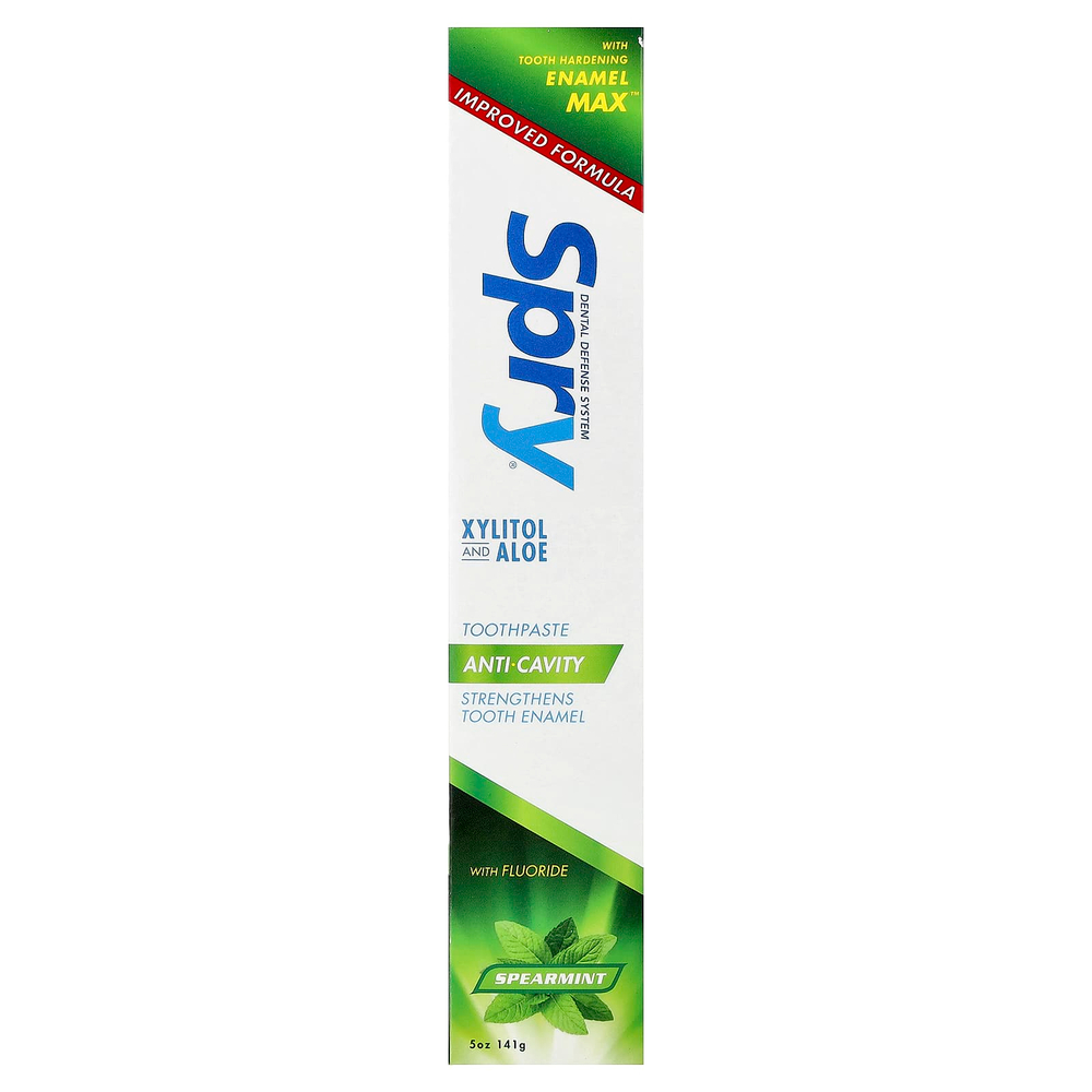 Xlear, Spry®, зубная паста против кариеса, с фторидом, мята, 141 г (5 унций)