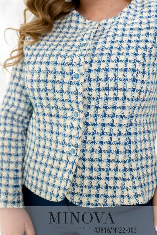 Пиджак 22-005-Темно-голубой Minova